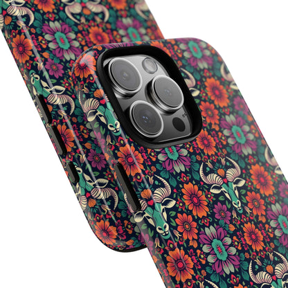 Tough Cases, Taurus, Zodiac v4, Flower Pattern