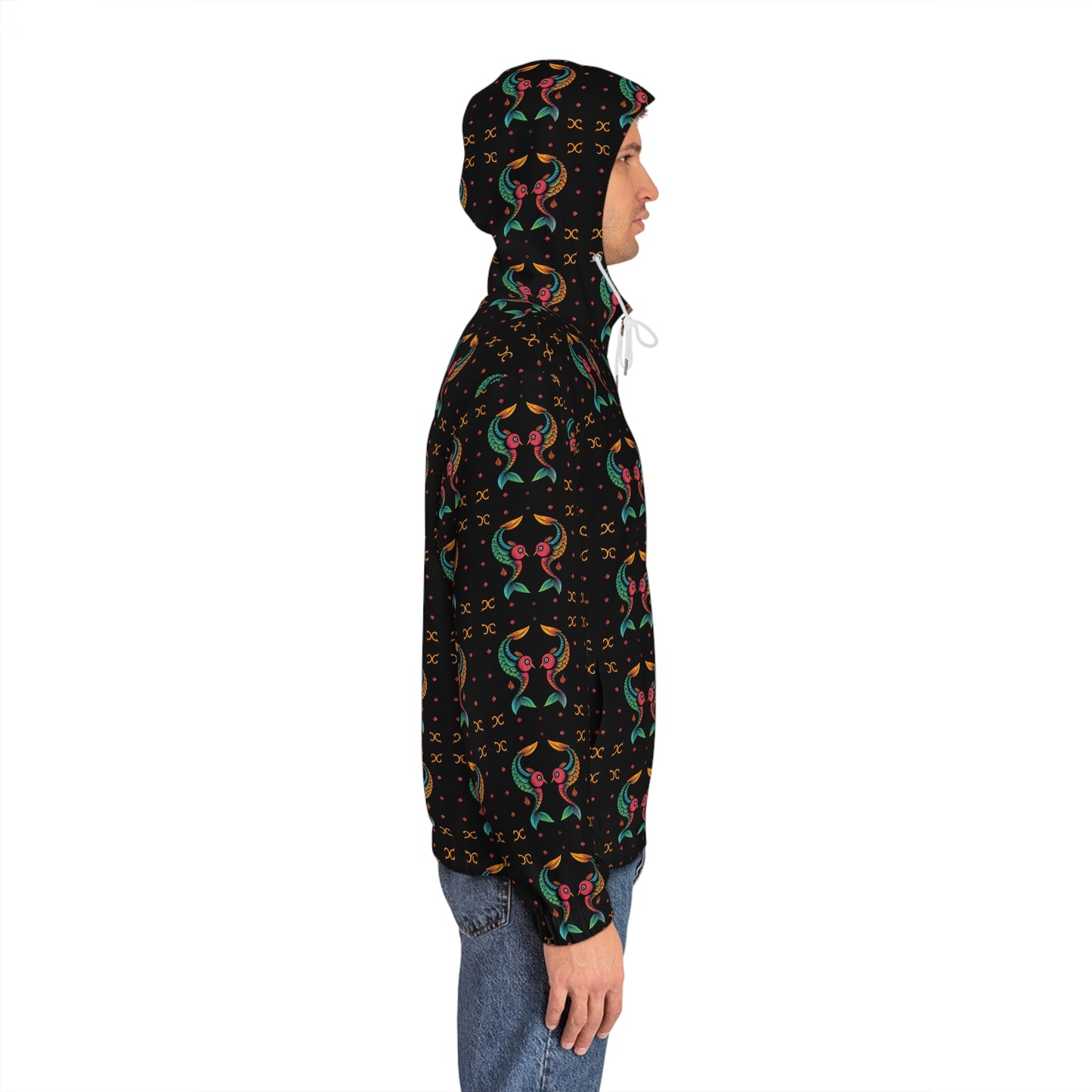 Full-Zip Hoodie (AOP), Pisces, Zodiac v4, Pattern