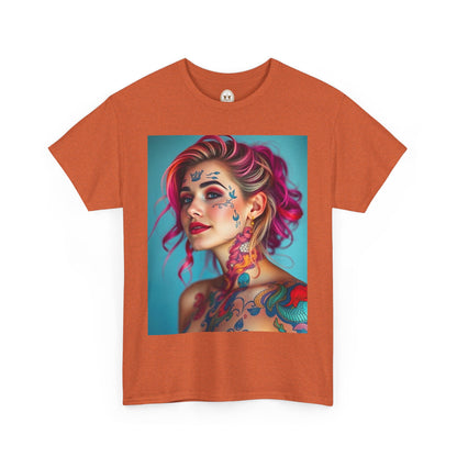 Unisex Heavy Cotton T-Shirt, Pisces, Zodiac v3, Sexy Art