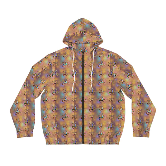 Full-Zip Hoodie (AOP), Aquarius, Zodiac v2, Pattern