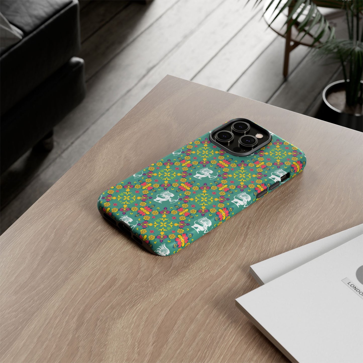 Tough Cases, Sagittarius, Zodiac, Flower Pattern