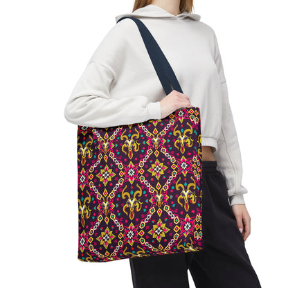 Tote Bag (AOP), Capricorn, Zodiac, Jewel Pattern
