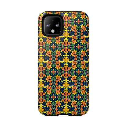 Tough Cases, Libra, Zodiac v3, Flower Pattern