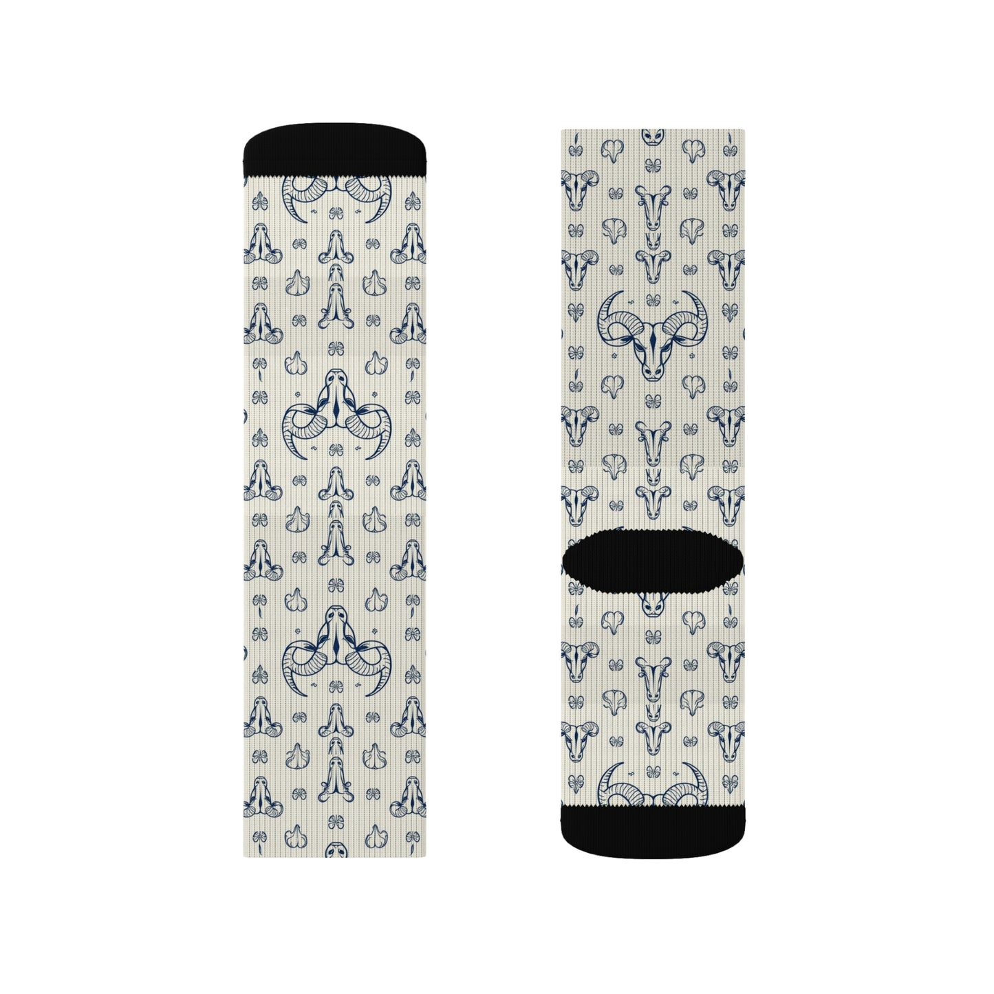 Sublimation Socks, Taurus, Zodiac v1, Pattern