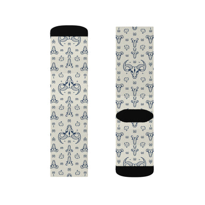 Sublimation Socks, Taurus, Zodiac v1, Pattern