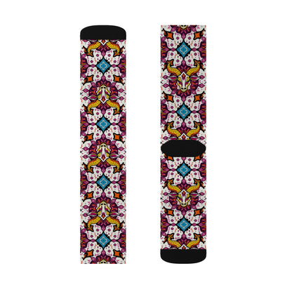 Sublimation Socks, Taurus, Zodiac v3, Jewel Pattern