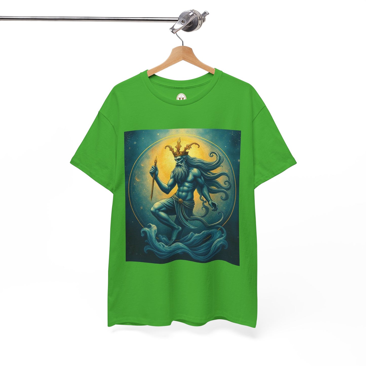 Unisex Heavy Cotton T-Shirt, Aquarius God, Zodiac Design