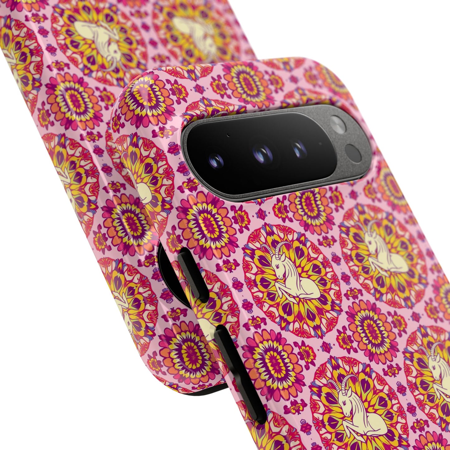 Tough Cases, Capricorn, Zodiac v4, Flower Pattern