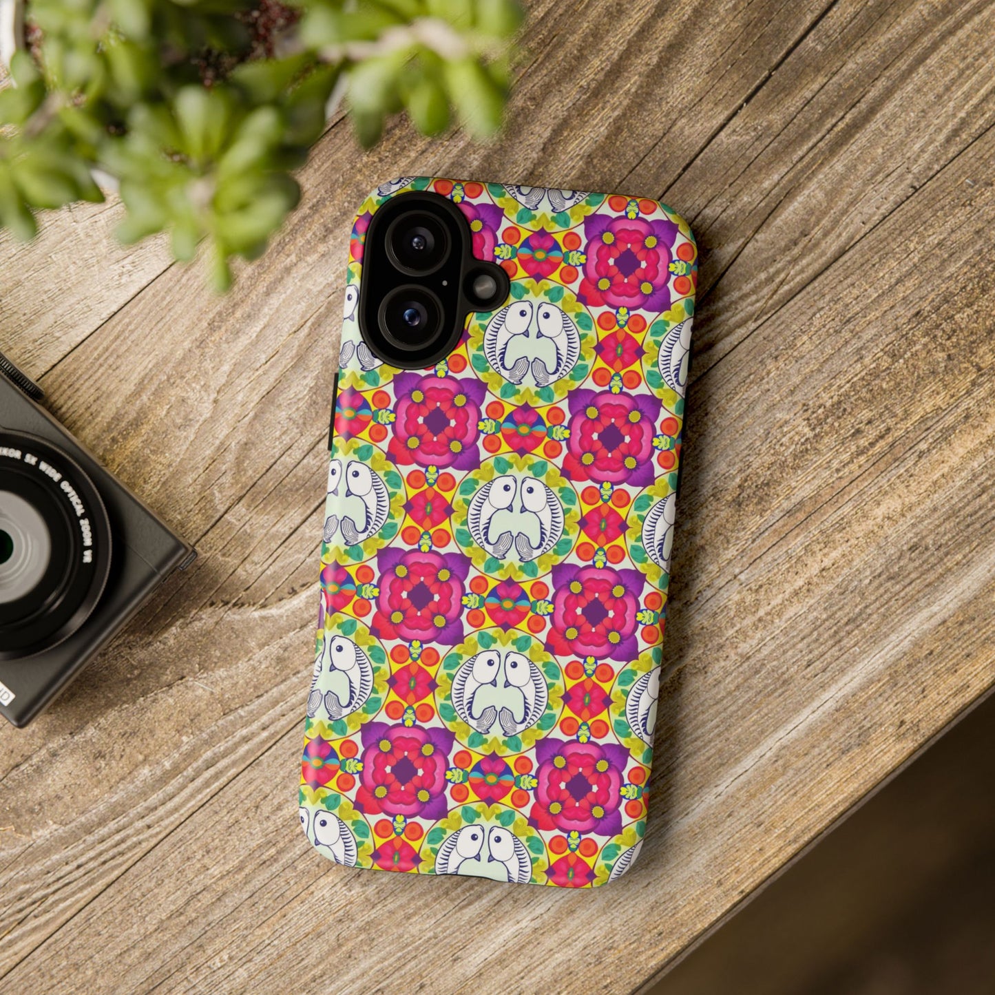Tough Cases, Pisces, Zodiac v2, Flower Pattern