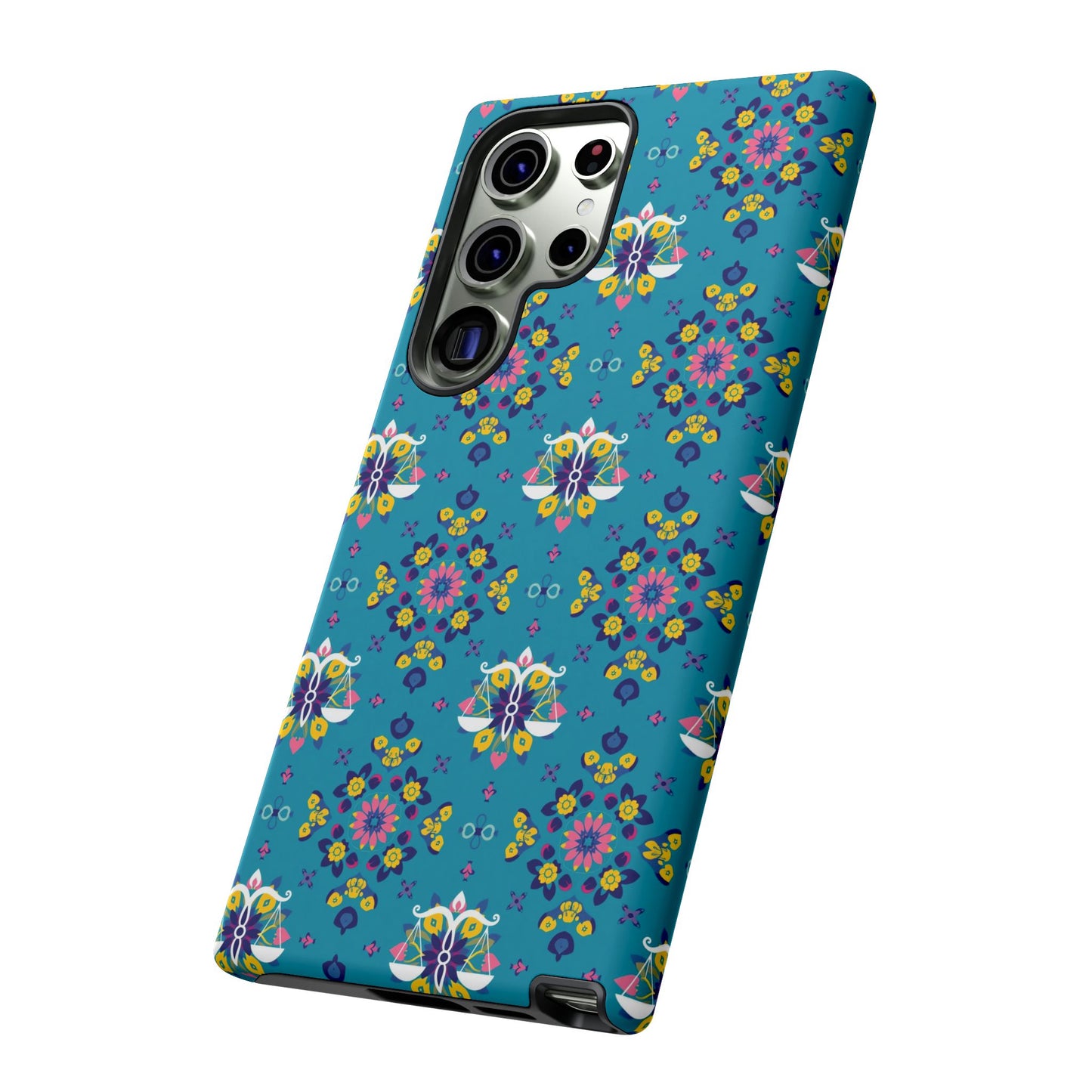 Tough Cases, Libra, Zodiac v2, Flower Pattern