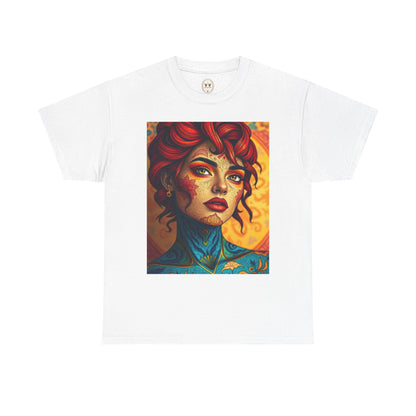 Unisex Heavy Cotton T-Shirt, Aquarius, Zodiac, Sexy Art