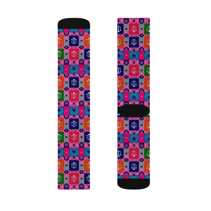 Sublimation Socks, Libra, Zodiac v2, Shapes Pattern