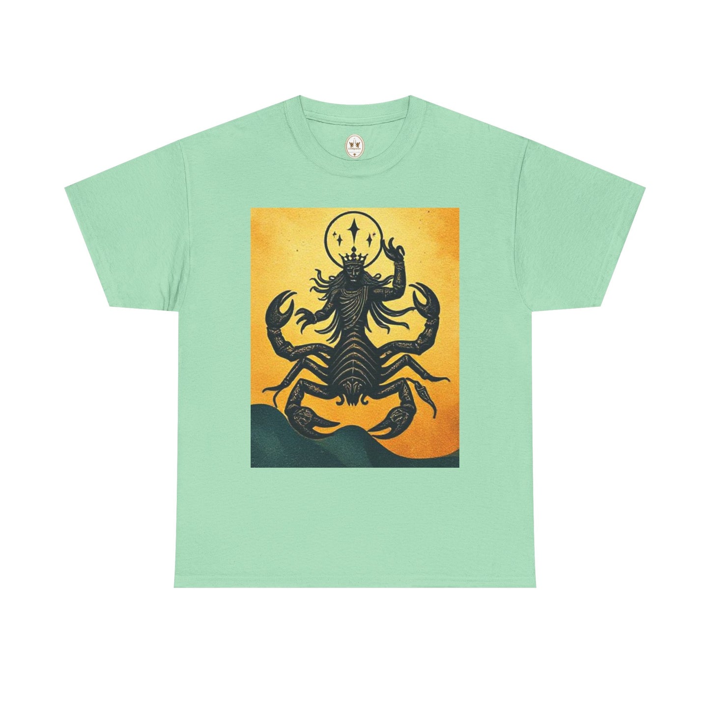 Unisex Heavy Cotton T-Shirt, Scorpion King, Print Art, Scorpio Zodiac Design