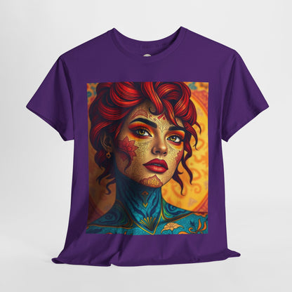 Unisex Heavy Cotton T-Shirt, Aquarius, Zodiac, Sexy Art