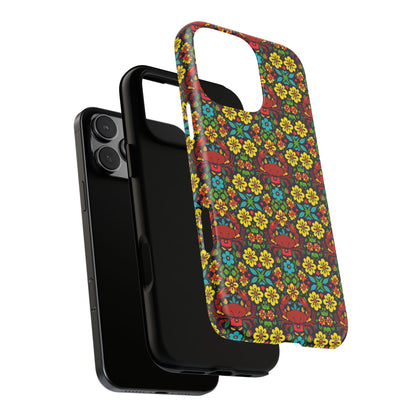 Tough Cases, Cancer, Zodiac v2, Flower Pattern