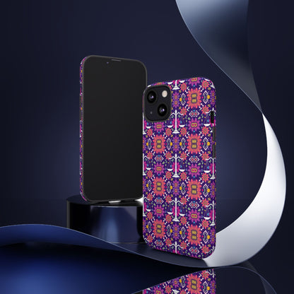 Tough Cases, Libra, Zodiac v4, Flower Pattern