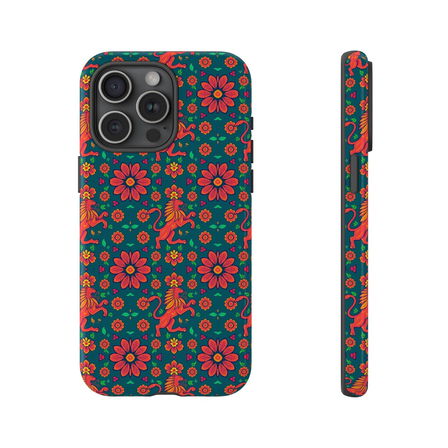 Tough Cases, Leo, Zodiac v2, Flower Pattern