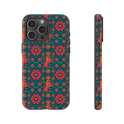 Tough Cases, Leo, Zodiac v2, Flower Pattern