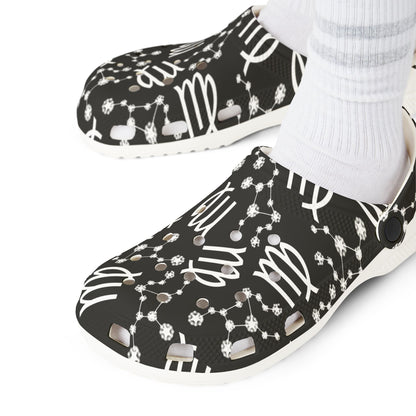 EVA Foam Rubber Shoes (AOP), Material 100% EVA, Virgo Zodiac Design