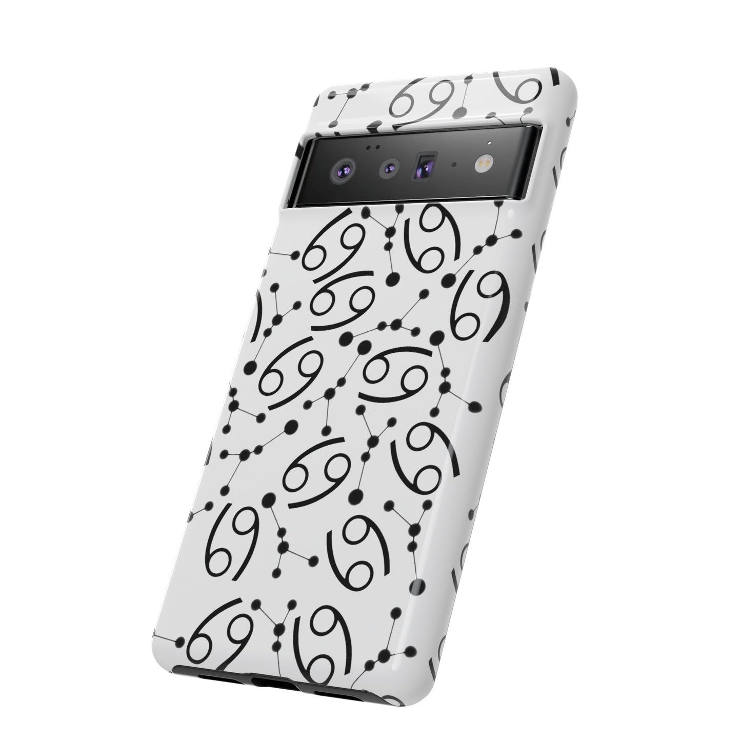 Tough Cases with the Cancer Zodiac sign for iPhone, Samsung Galaxy, and Google Pixel devices