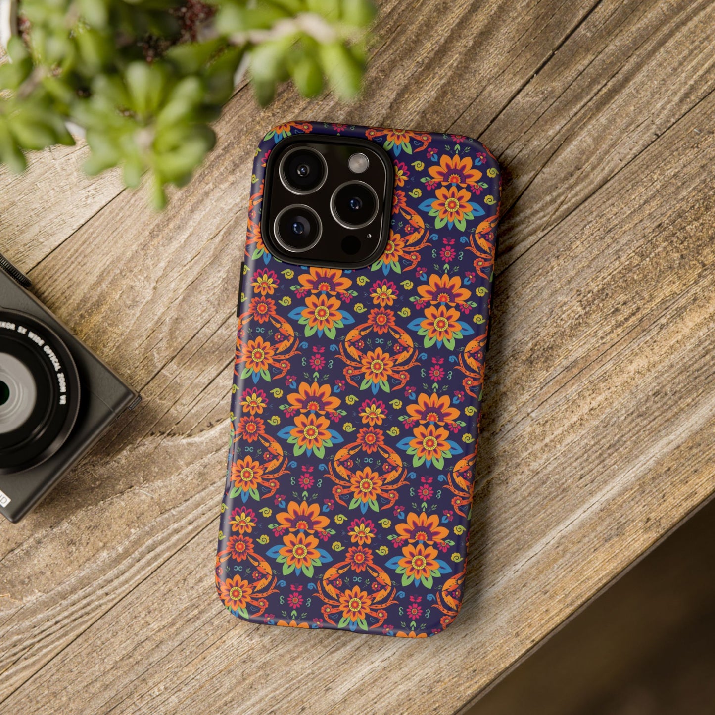 Tough Cases, Cancer, Zodiac, Flower Pattern