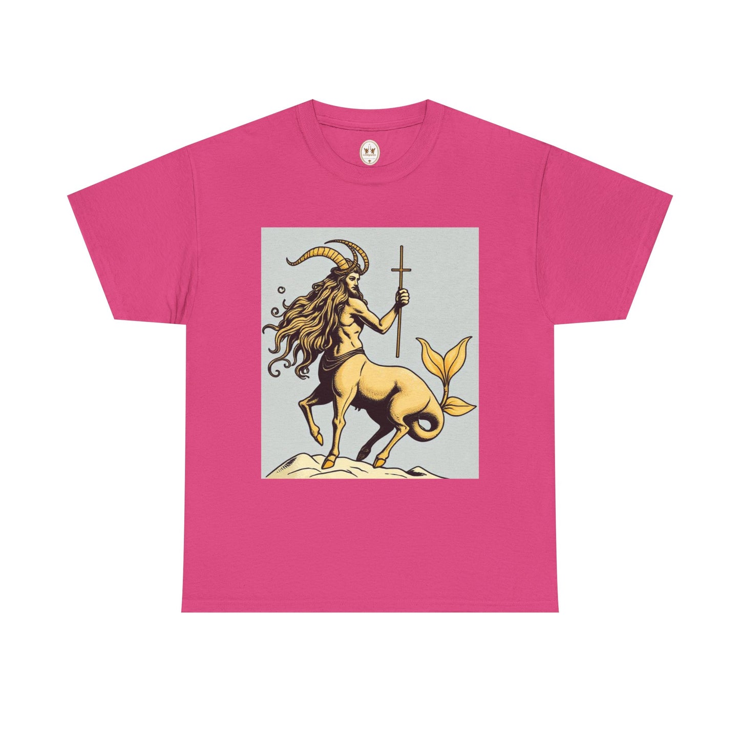Unisex Heavy Cotton T-Shirt, Capricorn God v2, Zodiac Design