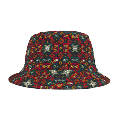 Bucket Hat, (AOP), Pisces, Zodiac, Shape Pattern
