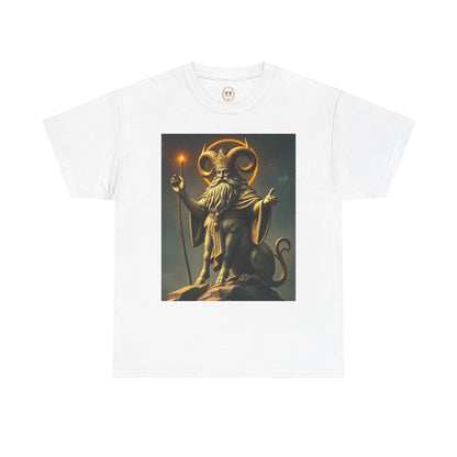 Unisex Heavy Cotton T-Shirt, Taurus God, Zodiac Design