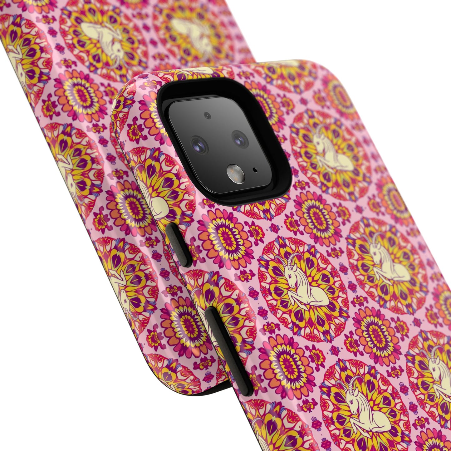 Tough Cases, Capricorn, Zodiac v4, Flower Pattern