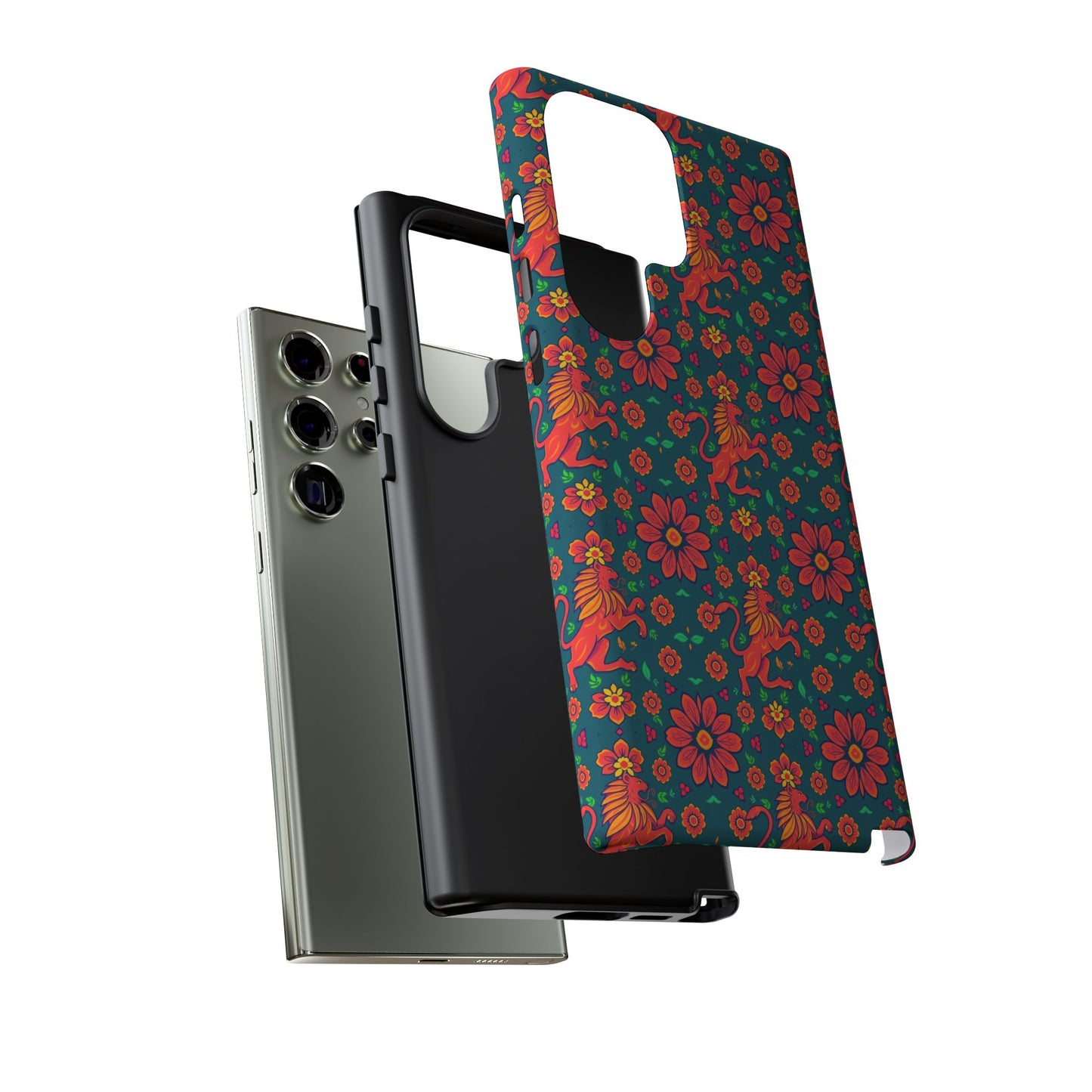 Tough Cases, Leo, Zodiac v2, Flower Pattern