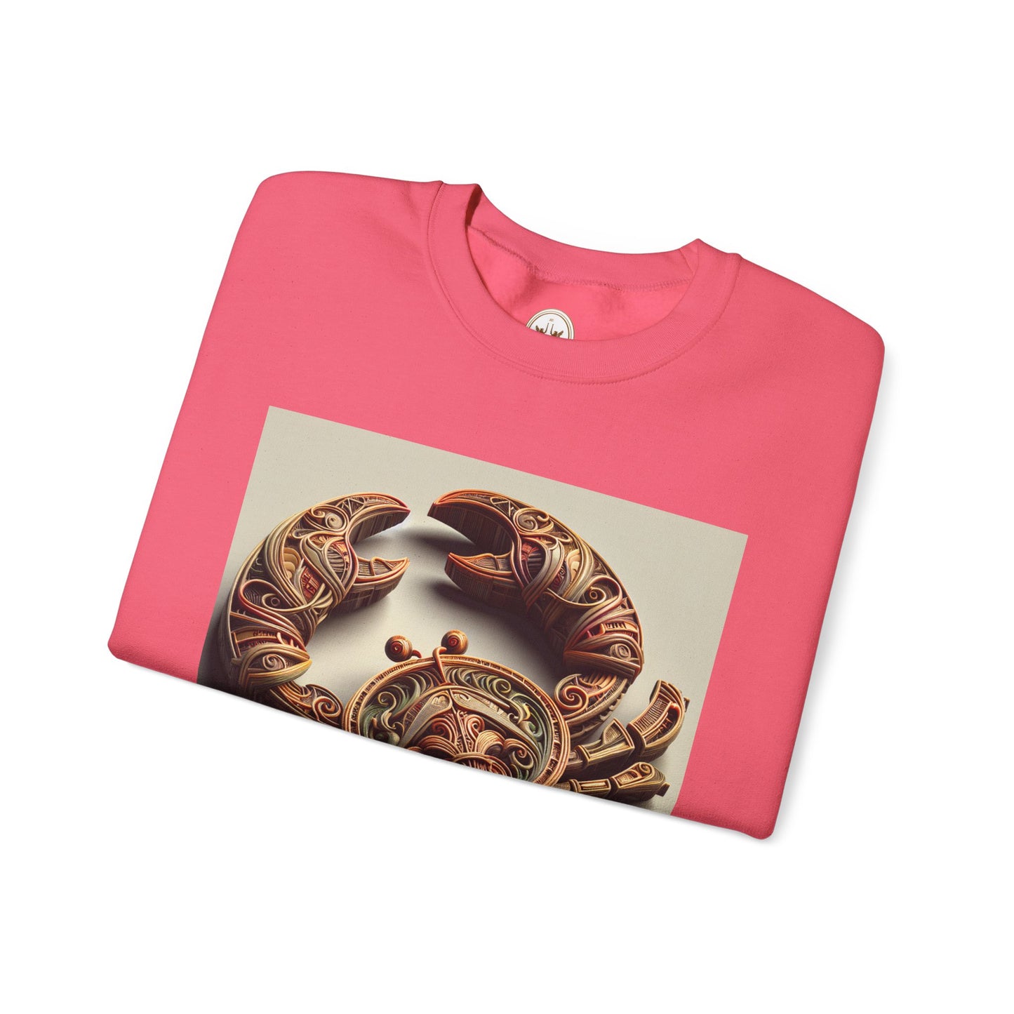 Unisex Heavy Blend™ Crewneck Sweatshirt, Crab Artifact, Cancer Zodiac Design