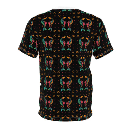 Unisex Cut & Sew T-Shirt, AOP, Pisces, Zodiac, Pattern