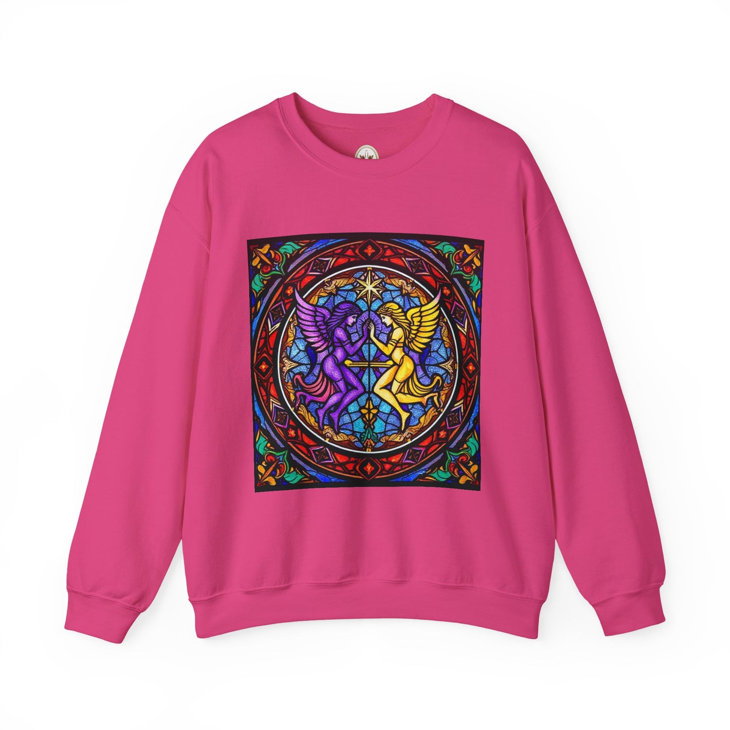 Unisex Heavy Blend™ Crewneck Sweatshirt, Glass, Gemini Zodiac Design