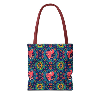 Tote Bag, (AOP), Capricorn, Zodiac v4, Flower Pattern