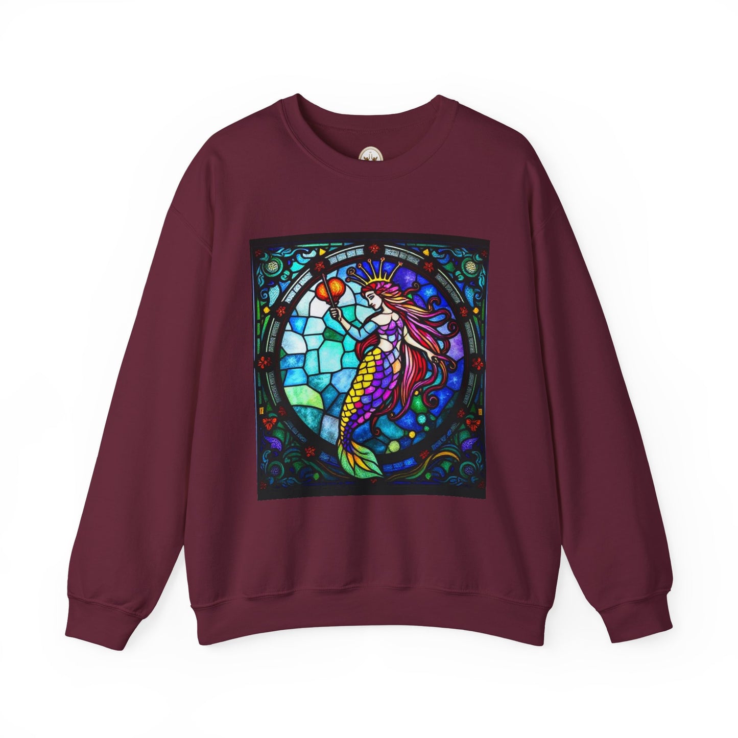 Unisex Heavy Blend™ Crewneck Sweatshirt, Glass, Aquarius Zodiac Design