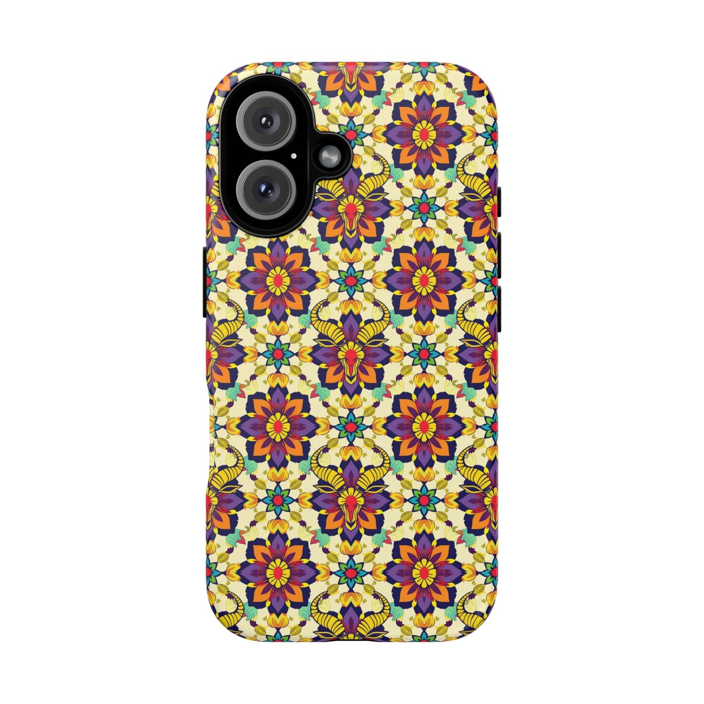 Tough Cases, Taurus, Zodiac v1, Flower Pattern