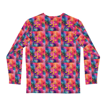 Men's Long Sleeve Shirt, (AOP), Libra, Zodiac v4, Pattern