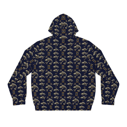 Full-Zip Hoodie (AOP), Pisces, Zodiac v2, Pattern