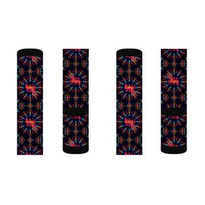 Sublimation Socks, Capricorn, Zodiac v1, Jewel Pattern