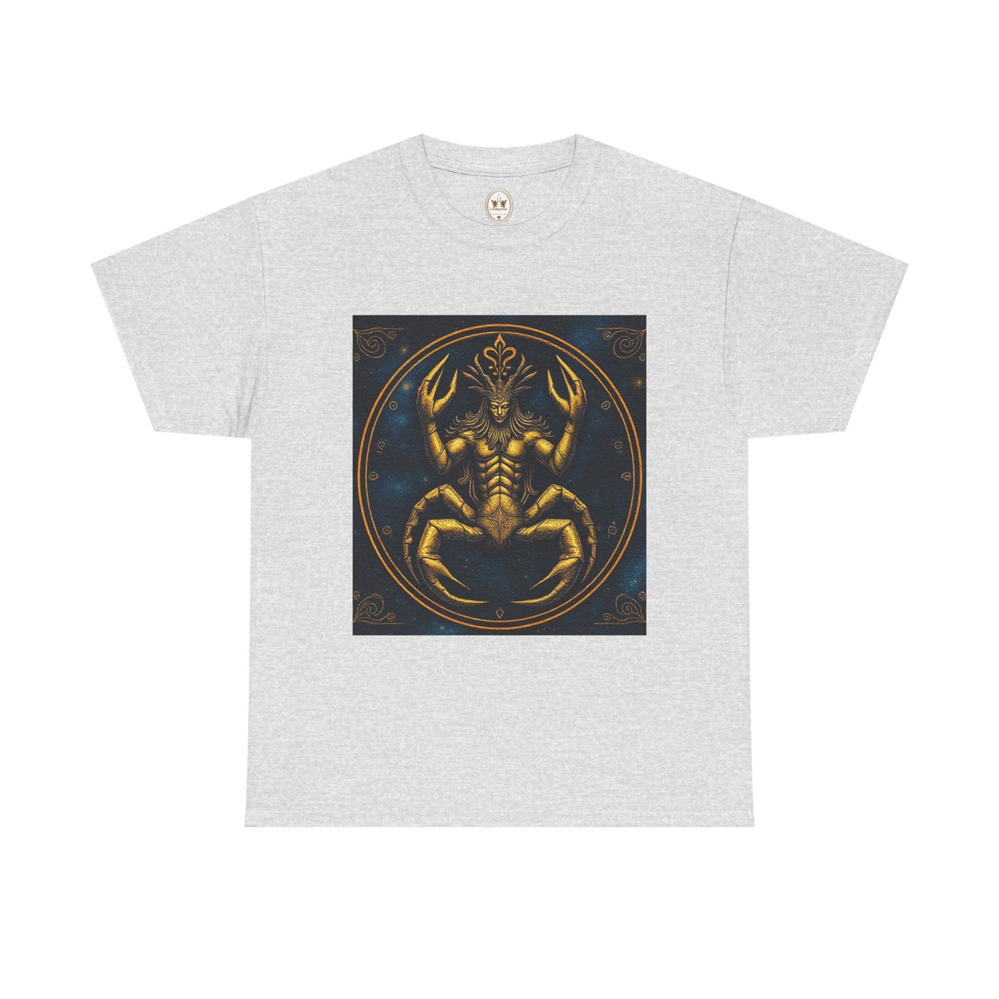 Unisex Heavy Cotton T-Shirt, Scorpion King 1v, Cancer Zodiac Design