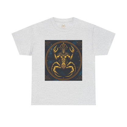Unisex Heavy Cotton T-Shirt, Scorpion King 1v, Cancer Zodiac Design