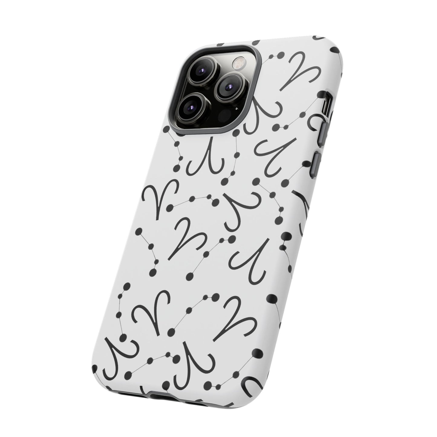 Tough Cases with the Aries Zodiac sign for iPhone, Samsung Galaxy, and Google Pixel devices
