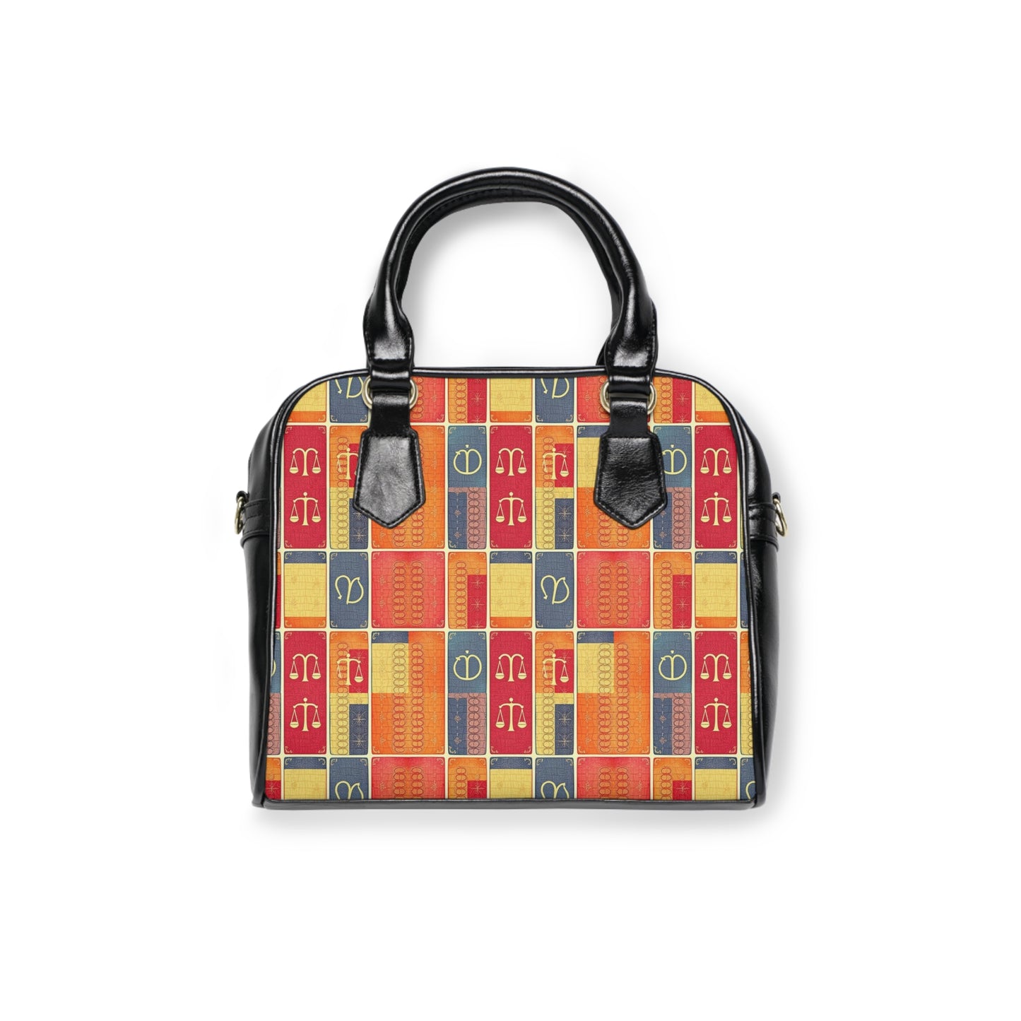 Shoulder Handbag, Libra, Zodiac, Shapes Pattern