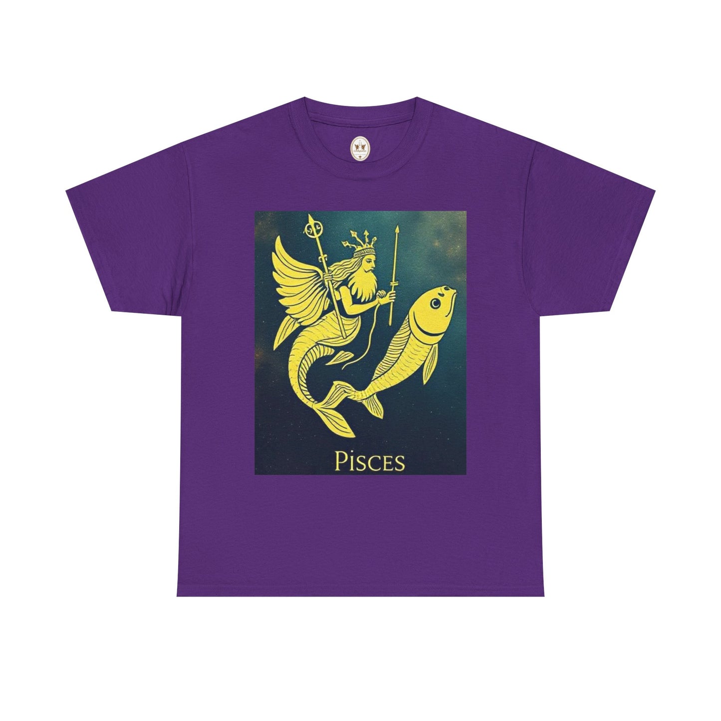 Unisex Heavy Cotton T-Shirt, Pisces Queen, Zodiac Design