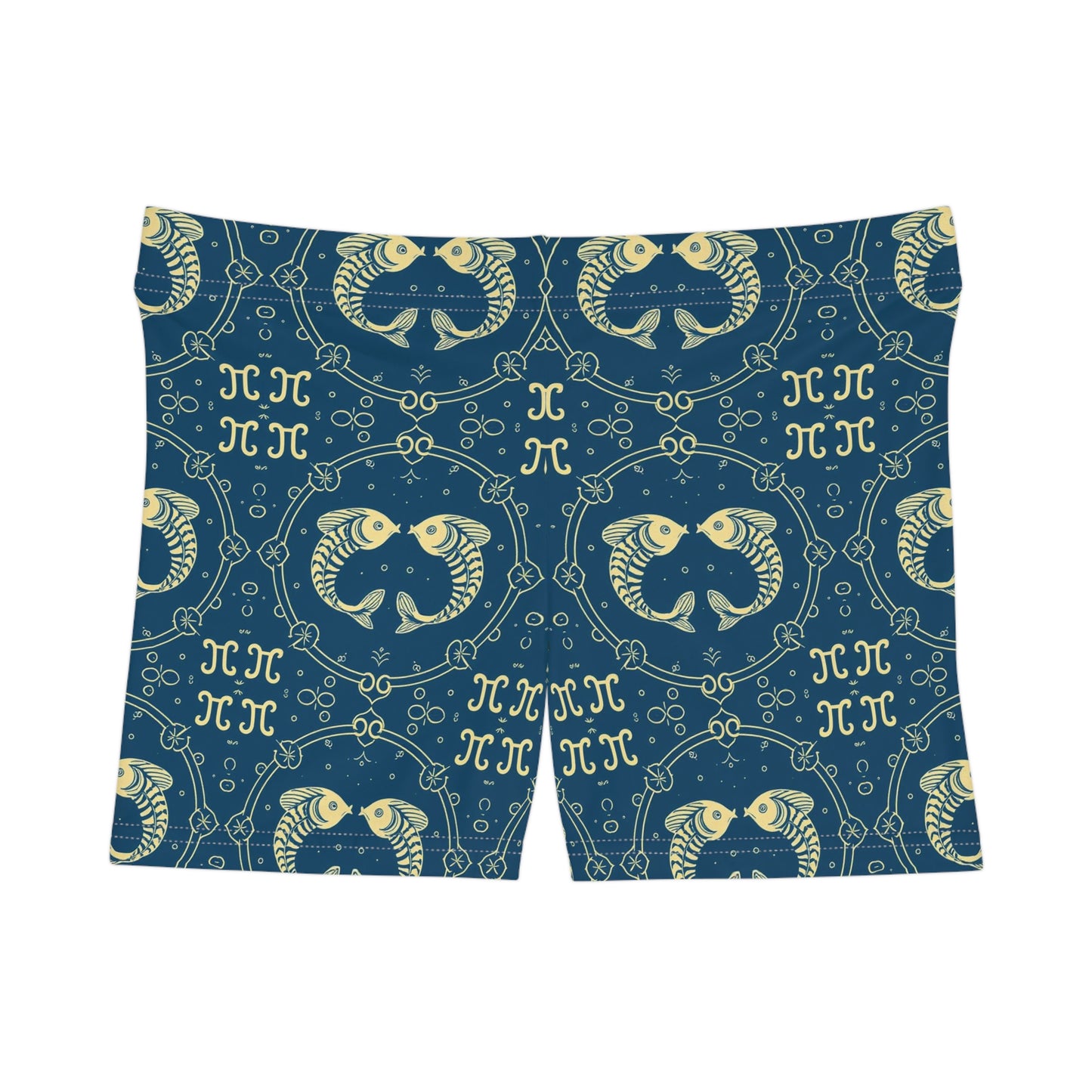 Women's Shorts, AOP, Pisces, Zodiac, Pattern
