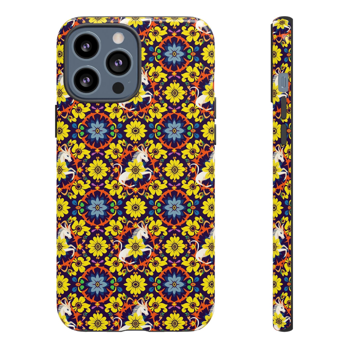 Tough Cases, Aquarius, Zodiac v3, Flower Pattern