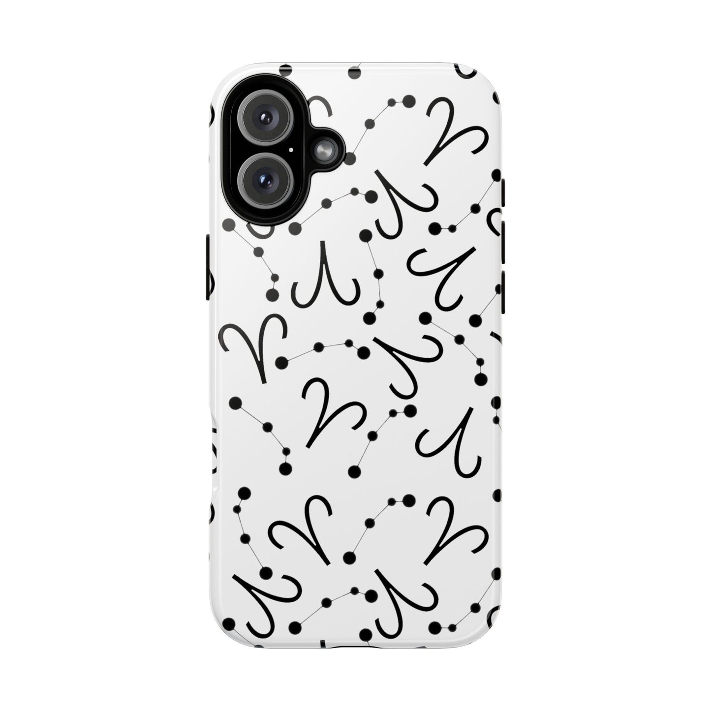 Tough Cases with the Aries Zodiac sign for iPhone, Samsung Galaxy, and Google Pixel devices