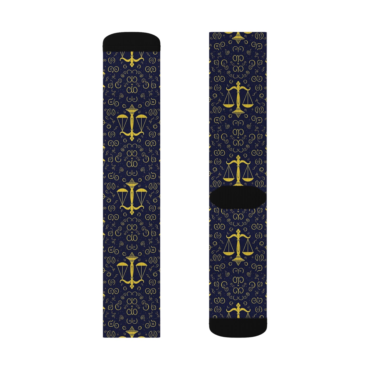 Sublimation Socks, Libra, Zodiac, Pattern