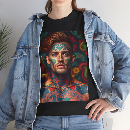 Unisex Heavy Cotton T-Shirt, Libra, Zodiac, Sexy Art
