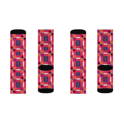 Sublimation Socks, Sagittarius, Zodiac v2, Shapes Pattern